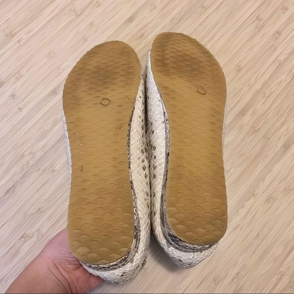 Handmade Leather Snakeskin Ballet Flats - Picture 5 of 8